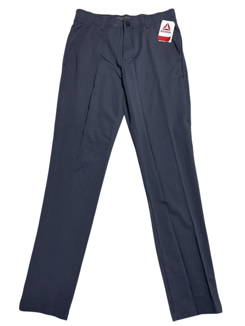 Reebok Mens Regular Fit Stretch Pants 32W X 32L Ebony Nylon Blend